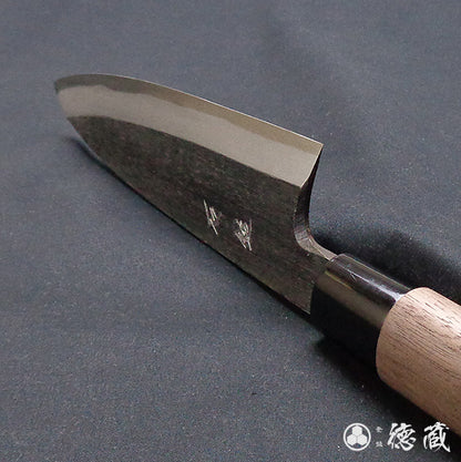 青二 黑面锻造加工 舟行刀 胡桃木手柄