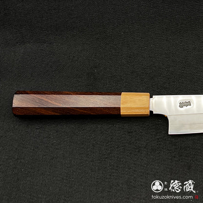 銀三　牛刀包丁　紫檀八角