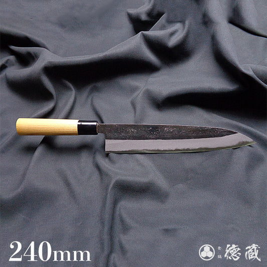 Blue-2  blackened finish  Gyuto-knife(chef's knife)  Japanese zelkova handle