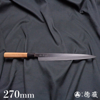 上白鋼　柳刃包丁　イチイ八角柄
