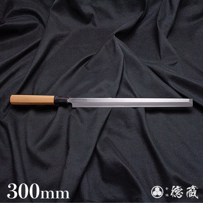 上白鋼　タコ引き包丁　イチイ八角柄
