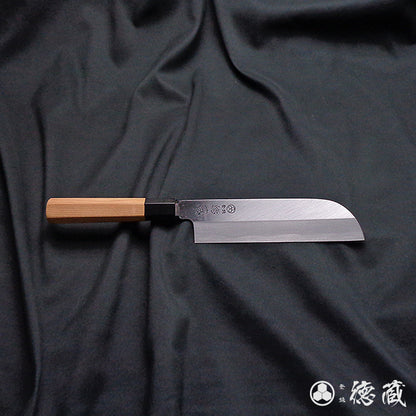 上白鋼　鎌形薄刃包丁　イチイ八角柄