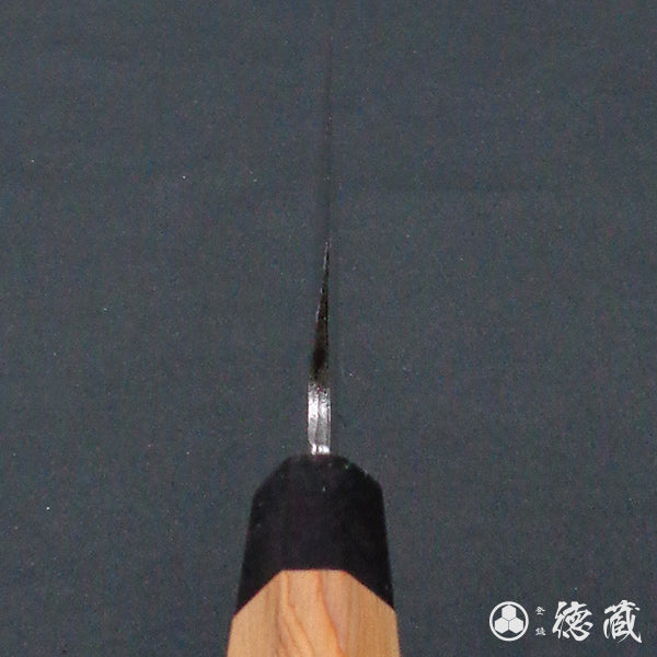 上白鋼　鎌形薄刃包丁　イチイ八角柄