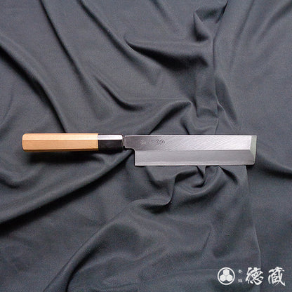 上白鋼　薄刃包丁　イチイ八角柄