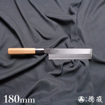 上白鋼　薄刃包丁　イチイ八角柄