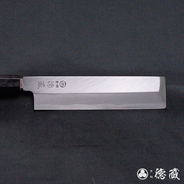 上白鋼　薄刃包丁　イチイ八角柄