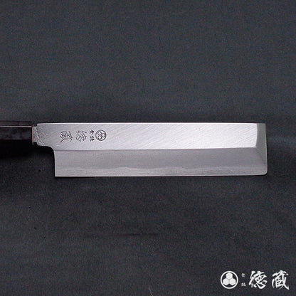 上白鋼　薄刃包丁　イチイ八角柄