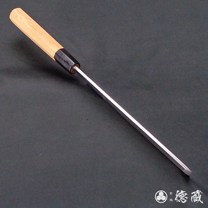 上白鋼　薄刃包丁　イチイ八角柄