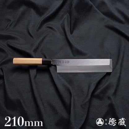 上白鋼　薄刃包丁　イチイ八角柄