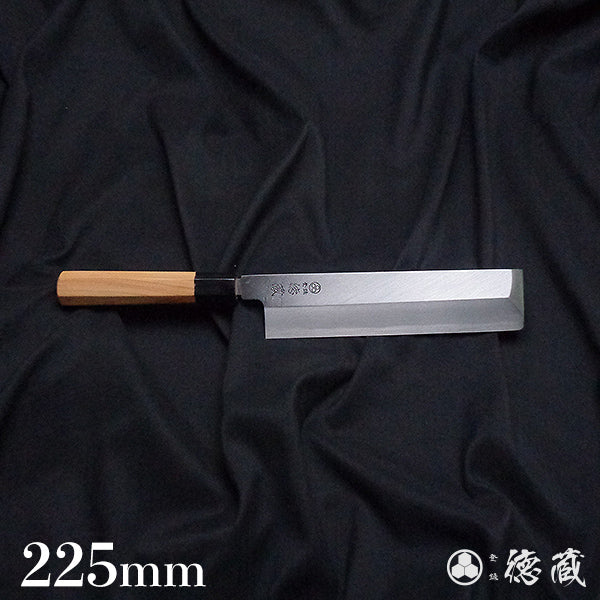 上白鋼　薄刃包丁　イチイ八角柄