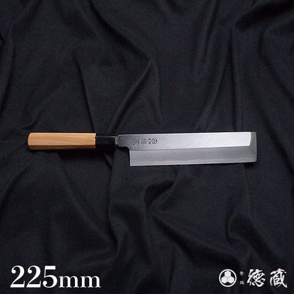 上白鋼　薄刃包丁　イチイ八角柄