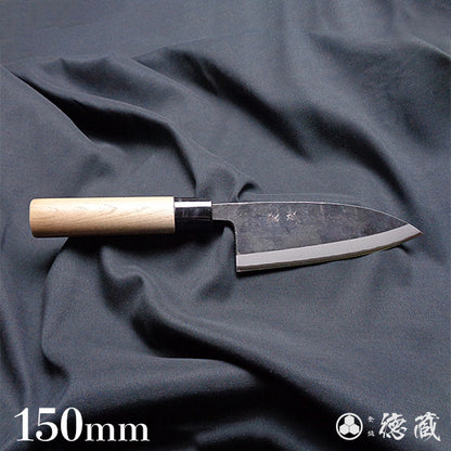青二　黒打仕上　厚出刃包丁　胡桃柄