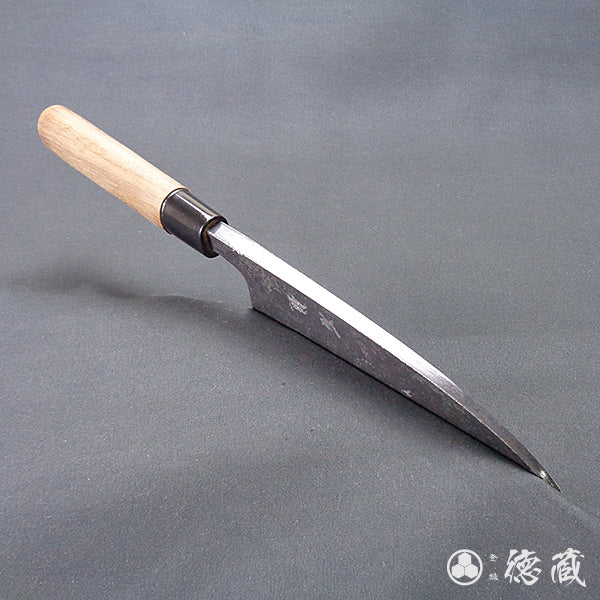 青二　黒打仕上　厚出刃包丁　胡桃柄