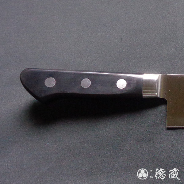 AUS8　磨き仕上　三徳包丁　黒ハンドル