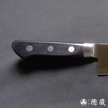 AUS8　磨き仕上　三徳包丁　黒ハンドル