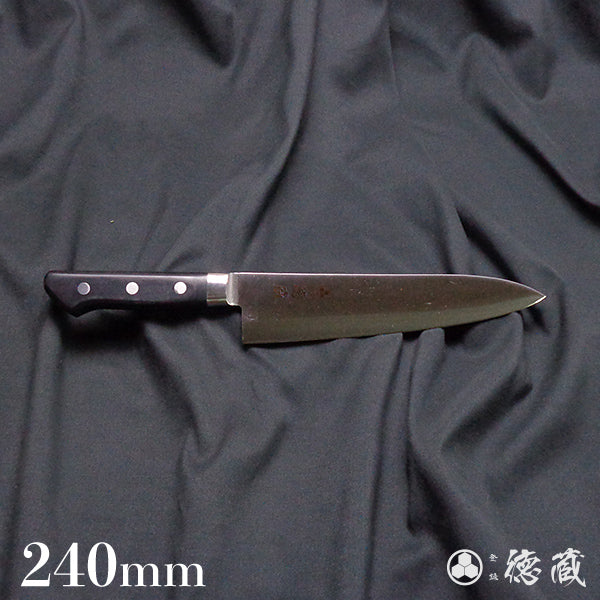 AUS8　洋出刃包丁　黒ハンドル