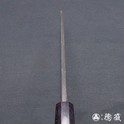 青二 黑面锻造加工 柳刃刀 胡桃木八角手柄