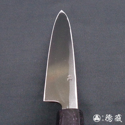 青二 黑面锻造加工 柳刃刀 胡桃木八角手柄