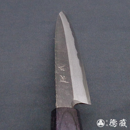 青二 黑面锻造加工 柳刃刀 胡桃木八角手柄