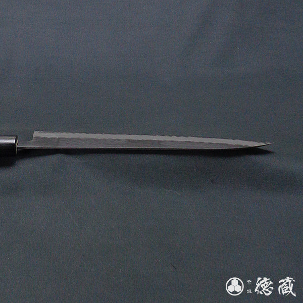 青Ｓ　黒肌槌目仕上　牛刀包丁　紫檀柄