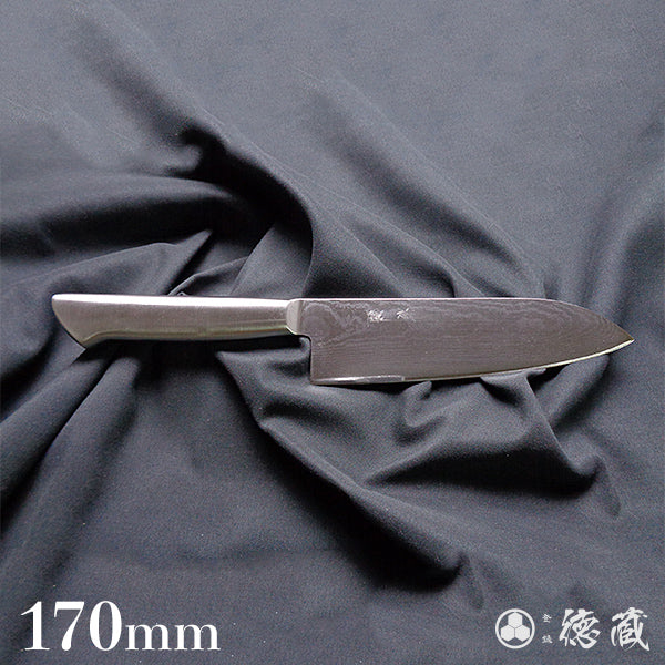 AUS10　ダマスカス　フルメタル　三徳包丁
