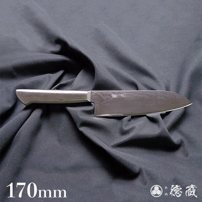 AUS10　ダマスカス　フルメタル　三徳包丁