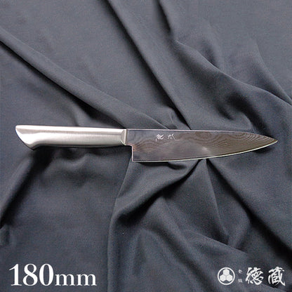 SKD 大马士革 三德刀 黑色手柄