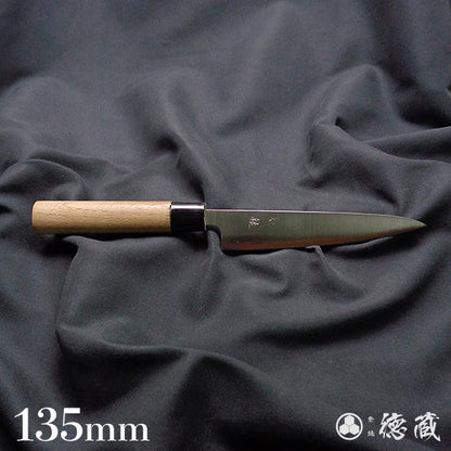 銀三　磨き仕上　ペティナイフ　胡桃柄