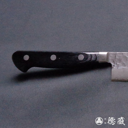 AUS8　槌目仕上　筋引包丁　黒ハンドル