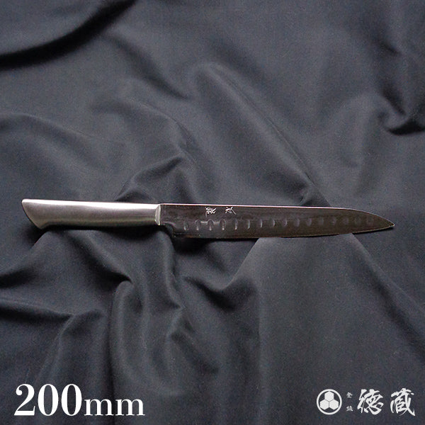 AUS10　ダマスカス　フルメタル　サーモンナイフ