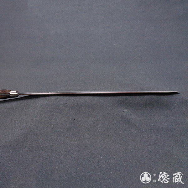 青Ｓ　槌目仕上　筋引包丁　焦茶ハンドル