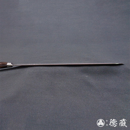 青Ｓ　槌目仕上　筋引包丁　焦茶ハンドル