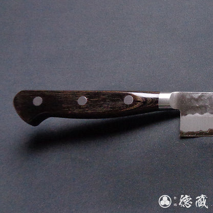青Ｓ　槌目仕上　筋引包丁　焦茶ハンドル