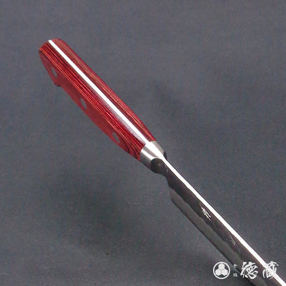 青Ｓ　槌目仕上　筋引包丁　赤ハンドル