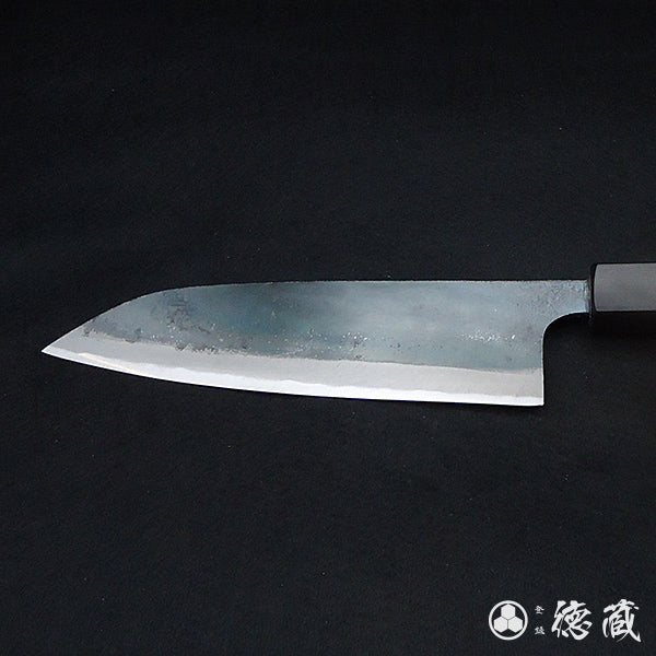 白一　三徳包丁　胡桃八角柄