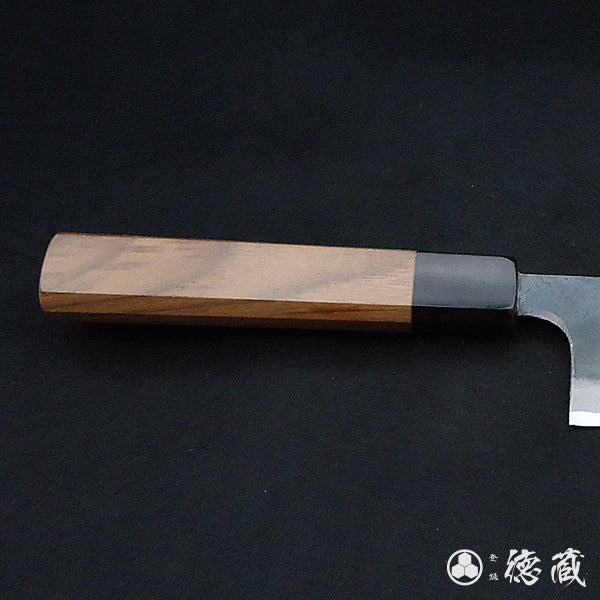 白一　三徳包丁　胡桃八角柄