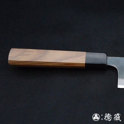 白一　三徳包丁　胡桃八角柄