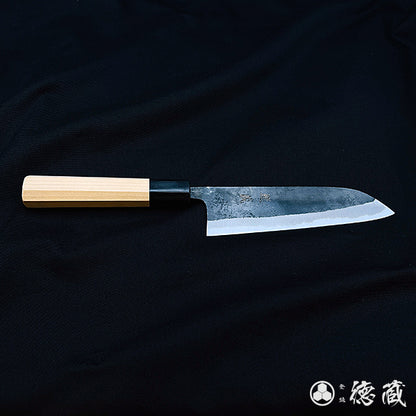 青二　三徳包丁　朴八角柄