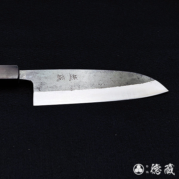 青二　ダマスカス　三徳包丁　紫檀八角柄