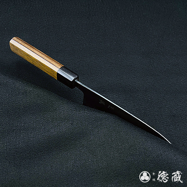青二　ダマスカス　三徳包丁　紫檀八角柄