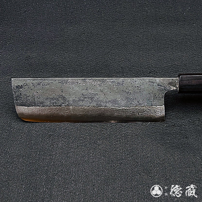 青二 大马士革 切菜刀 紫檀八角手柄