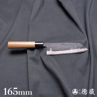 青二　黒打仕上　文化包丁　胡桃柄