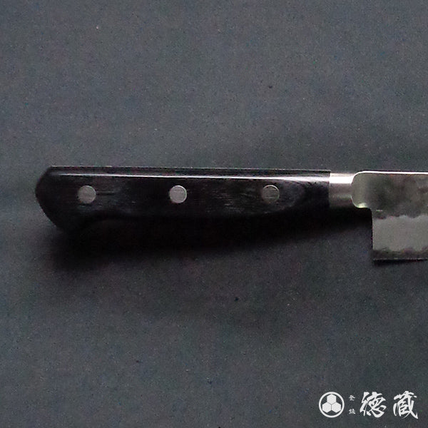 青Ｓ　槌目仕上　筋引包丁　黒ハンドル