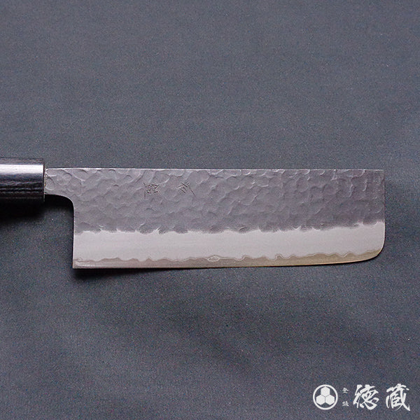 青Ｓ　黒肌槌目仕上　菜切包丁　紫檀