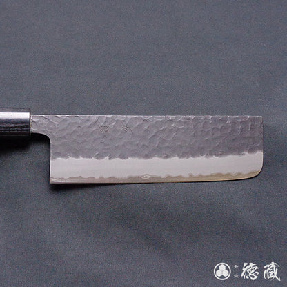 青Ｓ　黒肌槌目仕上　菜切包丁　紫檀