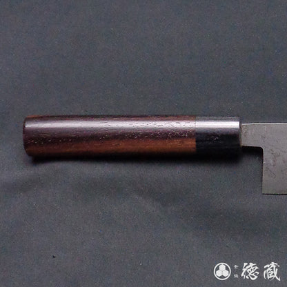青二 大马士革 抛光加工 三德刀 紫檀木手柄