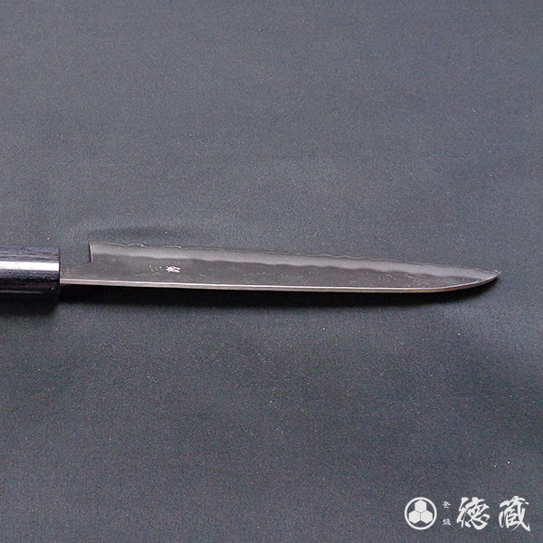 銀三　梨地仕上　三徳包丁　紫檀
