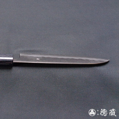銀三　梨地仕上　三徳包丁　紫檀