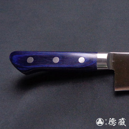 AUS8　三徳包丁　青ハンドル