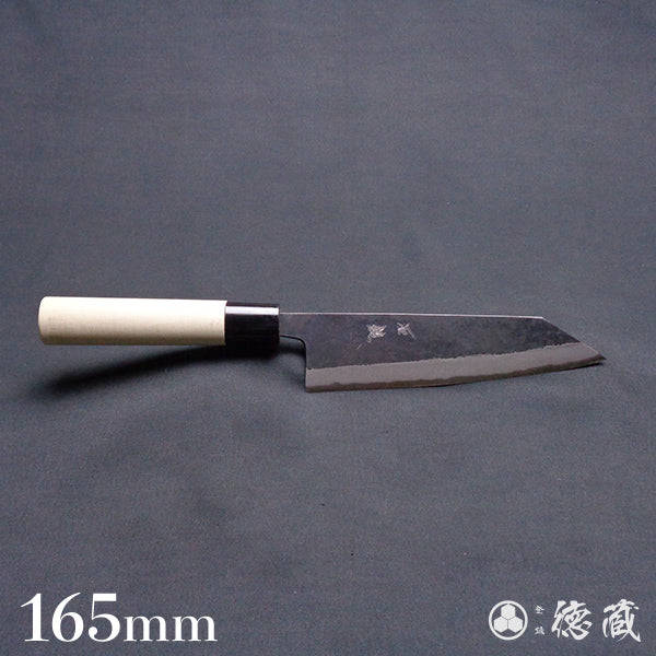 青二 黑面锻造加工 切付厨刀 朴木手柄